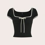 کراپ دو رنگ پاپیونی