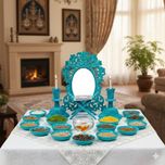 آینه و شمعدان نگار مخمل 18 عدد در کارتن