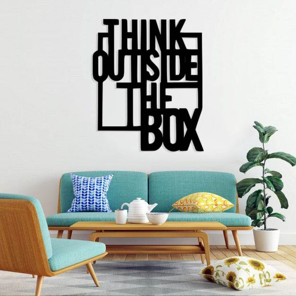 استیکر دیواری طرح think outside the box