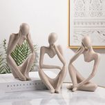 مجسمه سنگی مدل تندیس تفکر بسته 3 عددی