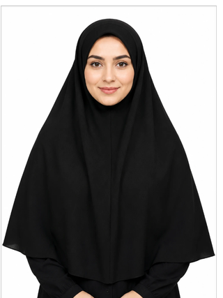 مقنعه نخی مشکی بروجرد