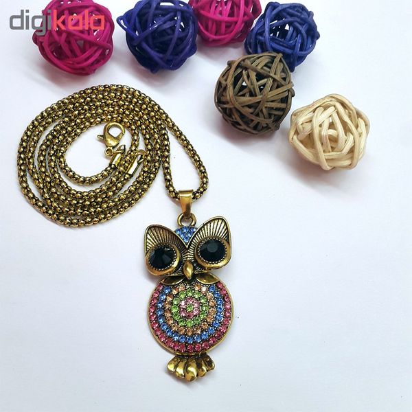 گردنبند زنانه طرح جغد کد TJ001