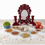 آینه و شمعدان نگار مخمل 18 عدد در کارتن