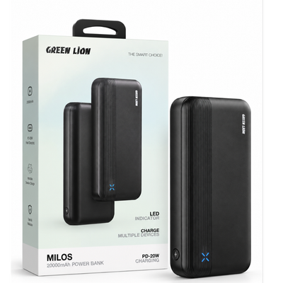 پاوربانک گرین لاین 20000 مدل MILOS