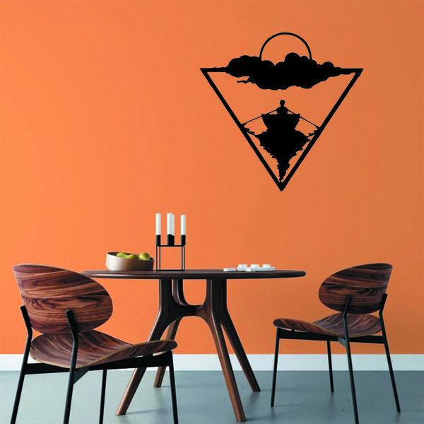 استیکر مدل چوبی طرح قایق کد S57