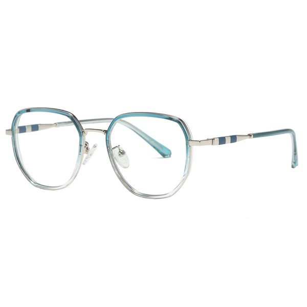 فریم عینک طبی چند ضلعی زنانه مدل TRZC829 C28-p81 Gradient Blue