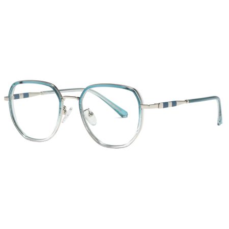 فریم عینک طبی چند ضلعی زنانه مدل TRZC829 C28-p81 Gradient Blue