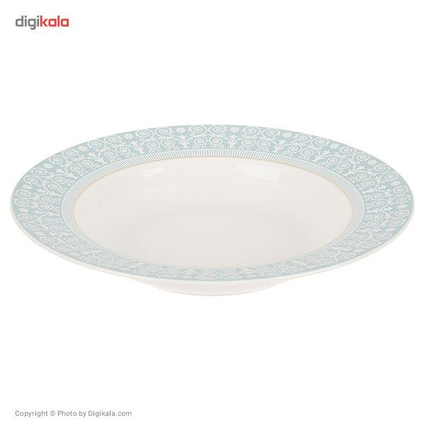 سرویس 102 پارچه چینی زرین ایران سری ایتالیا اف مدل سپید صدف درجه یک