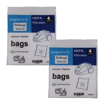 پاکت جاروبرقی هپا رایکا مدل دلونکی رونتا 15- 16 دو بسته 4 عددی