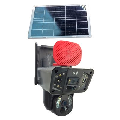 دوربین مداربسته تحت شبکه مدل چرخشی دو لنز خورشیدی سیمکارتی