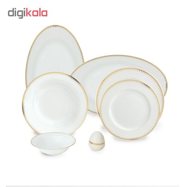 سرویس غذاخوری 28 پارچه چینی زرین ایران مدل سپیدار