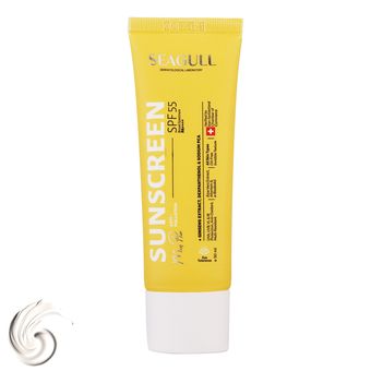 کرم ضد آفتاب بدون رنگ آقایان سی گل SPF55 مناسب انواع پوست حجم 50 میلی‌لیتر
