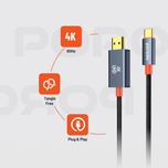 کابل تبدیل HDMI به USB-C پرودو مدل Woven Braided طول 2 متر