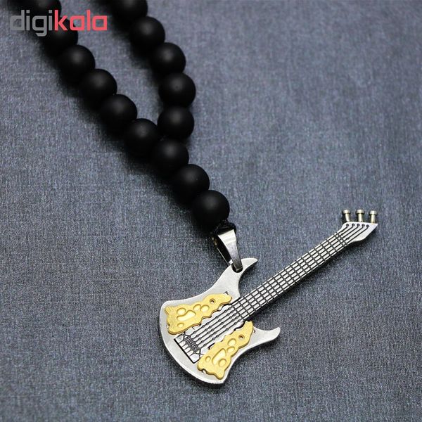 گردنبند مردانه طرح گیتار کد GM-011