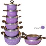 سرویس پخت و پز 14 پارچه هلنا طرح چدن مدل 55410