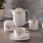 سرویس غذاخوری 98 پارچه چینی زرین ایران سری کواترو مدل مونت کارلو درجه یک