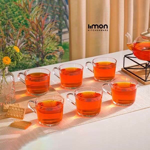 فنجان لیمون مدل دسته دار کد DH2282 مجموعه 6 عددی