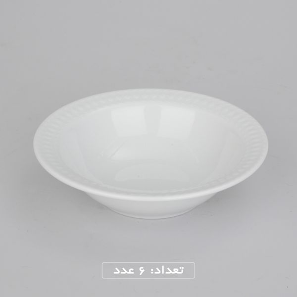 سرویس غذاخوری 28 پارچه چینی زرین ایران سری رادیانس مدل White 2 درجه عالی