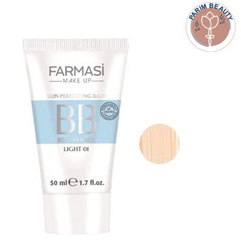 بی بی کرم فارماسی 50 میل لایت 01      Farmasi Make Up BB Cream Beauty Balm 50 Ml Light 01