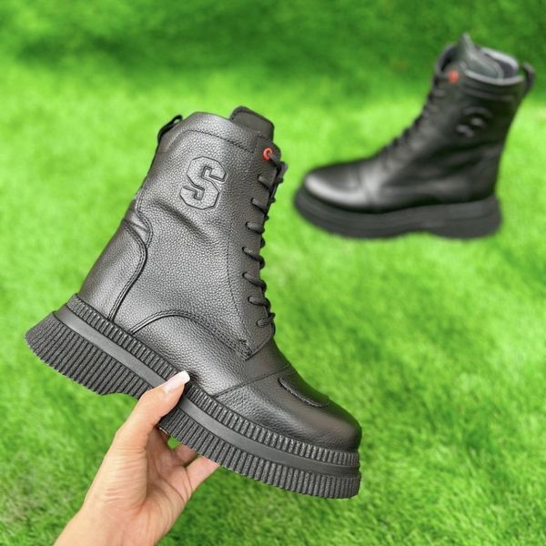 نیم بوت زنانه چرم طبیعی بغل زیپ SUBARO3