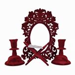 آینه و شمعدان نگار مخمل 18 عدد در کارتن