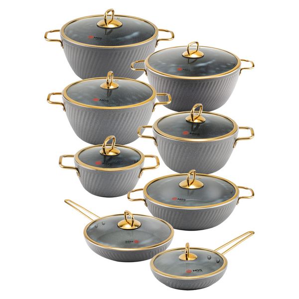 سرویس قابلمه و تابه گرانیت 16 پارچه ام جی اس مدل ماینز