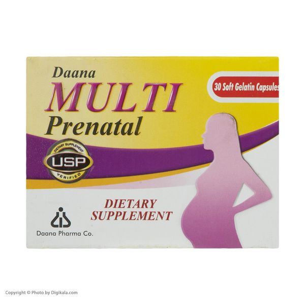 کپسول مولتی پریناتال داروسازی دانا بسته 30 عددی*248