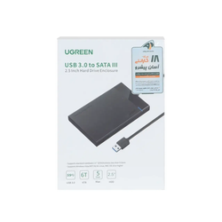 باکس هارد UGREEN USB3.0 مدل US221 - مشکی (گارانتی 18 ماهه آس...