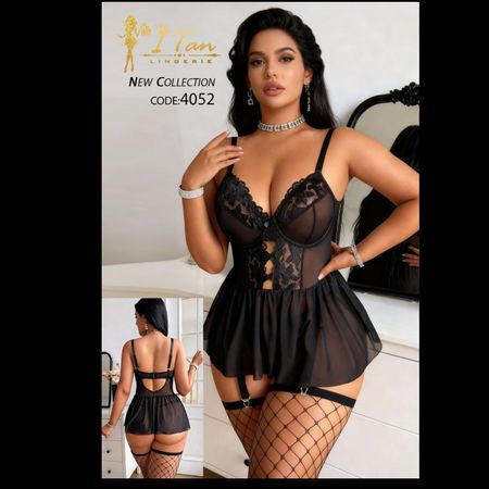 لباس خواب سایز بزرگ فنردار کد : 4052