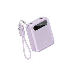 پاوربانک فست شارژ QCY 10000mAh مدل PB10D 22.5W - بنفش (گارانتی 18 ماهه شرکتی)