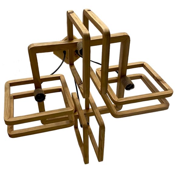 لوستر چهارشعله مدل چوبی کد 0162