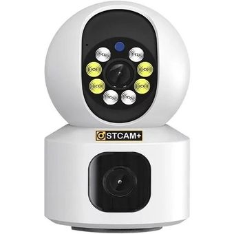 دوربین مداربسته وای فای برند +OSTCAM دو لنز مدل TIGER PIXEL شش مگاپیکسل