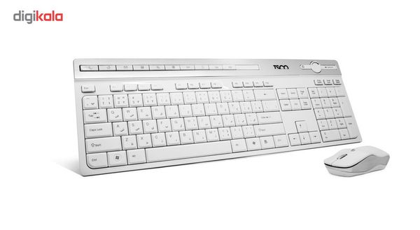 کیبورد بی سیم تسکو مدل TKM7106W همراه با موس بی‌سیم