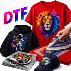 برچسب حرارتی DTF لباس با طرح دلخواه شما و چاپ سفارشی و اختصاصی
