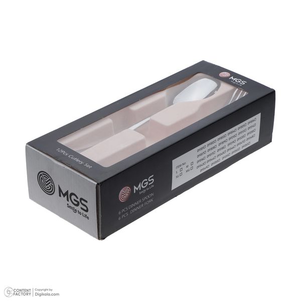 سرویس قاشق و چنگال 12 پارچه ام جی اس مدل 043