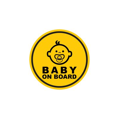 برچسب بدنه خودرو طرح Baby on Board کد 05