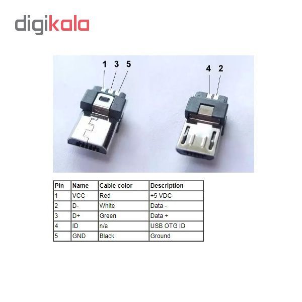 کانکتور نری میکرو USB مشکی (فروش اقساطی)