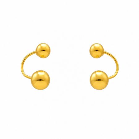 گوشواره طلا 18 عیار زنانه مدل گویی میا گالری