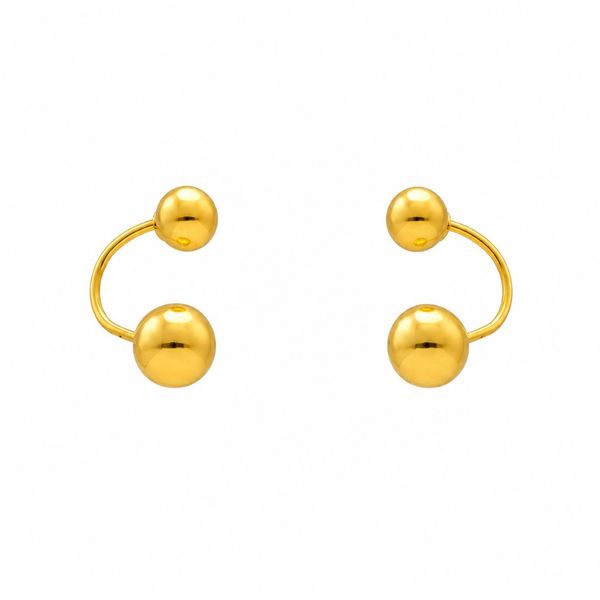 گوشواره طلا 18 عیار زنانه مدل گویی میا گالری