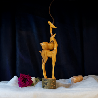 مجسمه چوبی غزال A6