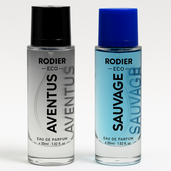 عطر جیبی مردانه و زنانه رودیر مدل  SAVAGE و  Aventuse حجم 30 میلی لیتر مجموعه 2 عددی