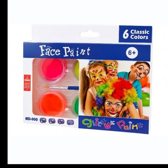 رنگ صورت گریم مدل  2026 مجموعه 6 عددی به همراه قلم مو