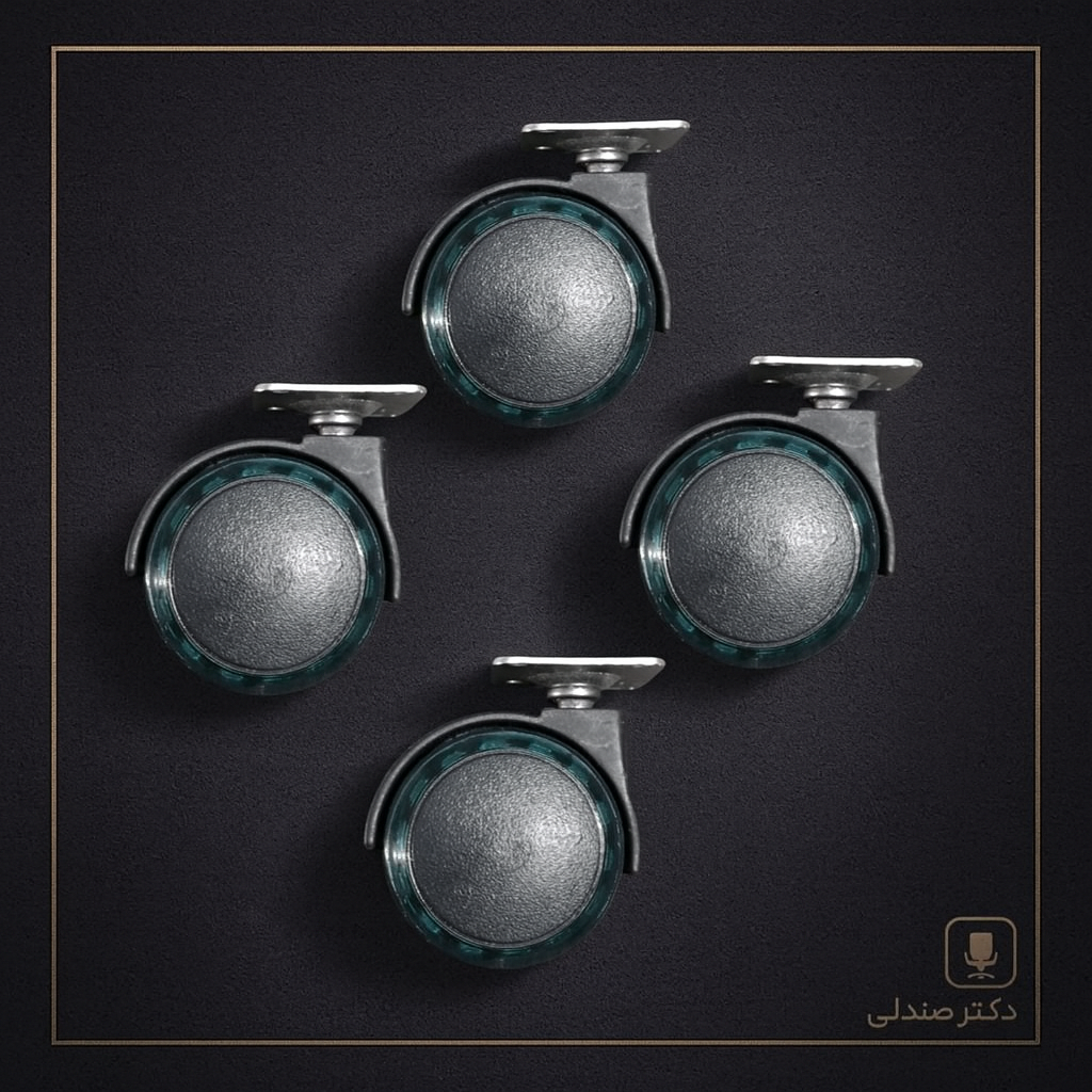 چرخ صفحه دار صندلی و ترولی مدل ژله ای ویژه مجموعه 4عددی(ارسال فوری،ضمانت یکساله دکتر صندلی،3روز مهلت تست)