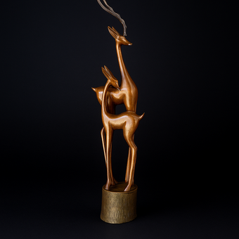 مجسمه چوبی غزال A10