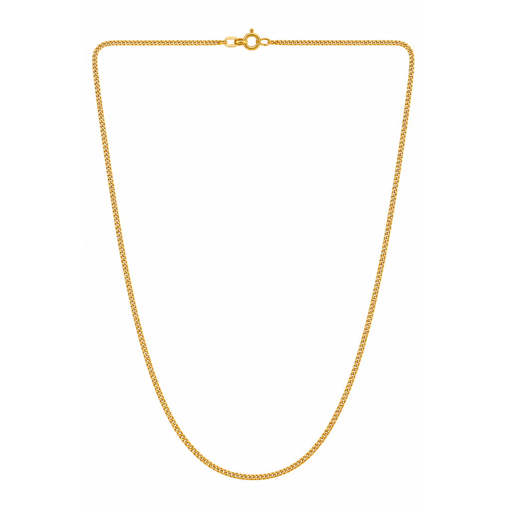 زنجیر  طلا 18 عیار زنانه مدل کارتیر ریز 40cm میا گالری 
