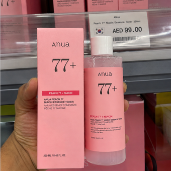 تونر هلو و نیاسینامید آنوا 77+ مدل Peach 77 Niacin Essence Toner حجم 250 میل