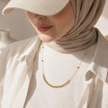 گردنبند طلا 18 عیار زنانه مدل ترکیبی کارتیر میا گالری