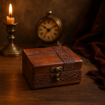 جعبه جواهرات چوبی