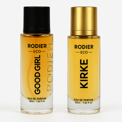عطر جیبی مردانه و زنانه رودیر مدل  KIRKE و GOOD GIRL حجم 30 میلی لیتر مجموعه 2 عددی
