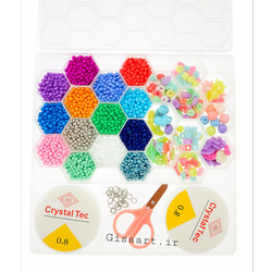 پک دستبند سازی طرح crystal tec مدل کندوی رنگین کمان ارسال دو ساعته در تهران